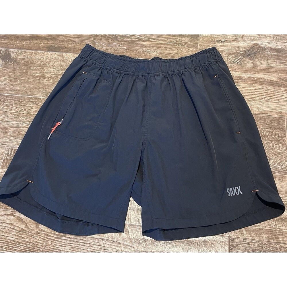 Saxx Gainmaker 2N1 Shorts Mens 30x7 Black BallPark Pouch Athletic Gym Run